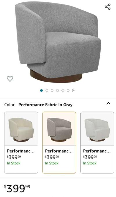 MINCETA Swivel Chair Local Pick up Only - Thumbnail 6