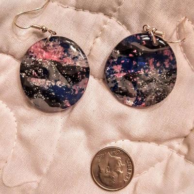 Circular abstract earrings - Thumbnail 2