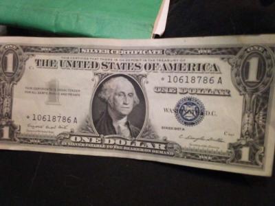 1935 1957 1957a 1 dollar silver certificate blue seal star - Thumbnail 5