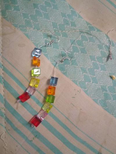 a religious wall hanging and two pairs of hand made earrings - Thumbnail 2