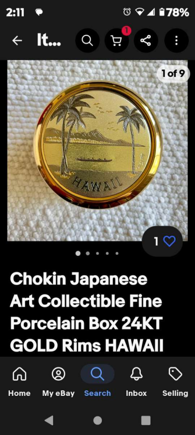 24k plated Hawaii CHOKIN BOX - Thumbnail 3