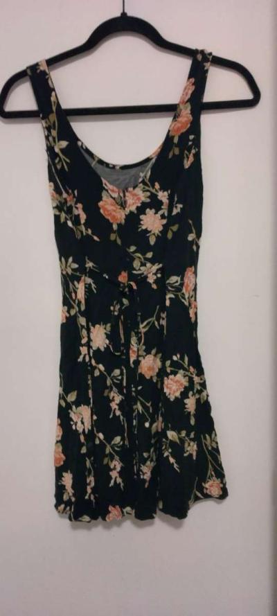 Forever 21 Black Floral Print Mini Dress - Thumbnail 3