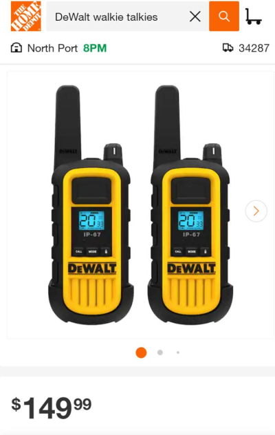 DeWalt Walkie Talkies - Thumbnail 2