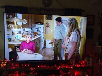 75 inch Philips 4 K smart TV and 80 inch fireplace - Thumbnail 4