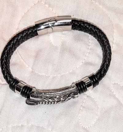 Scorpion PU Braided Leather Bracelet - Thumbnail 3