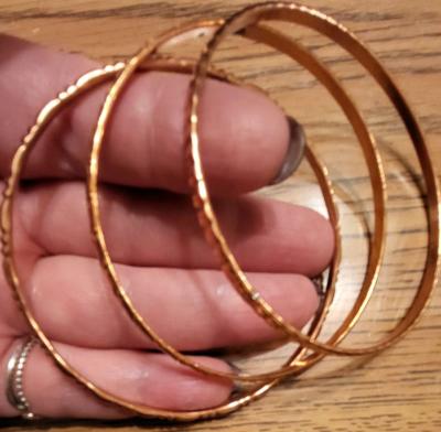 3 copper bracelets