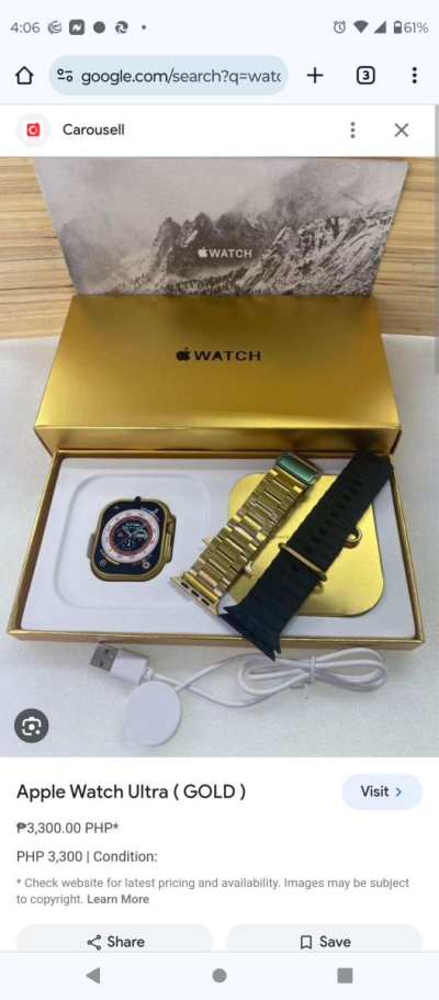 new Apple Ultra 2 Gold Edition smartwatch - Thumbnail 3