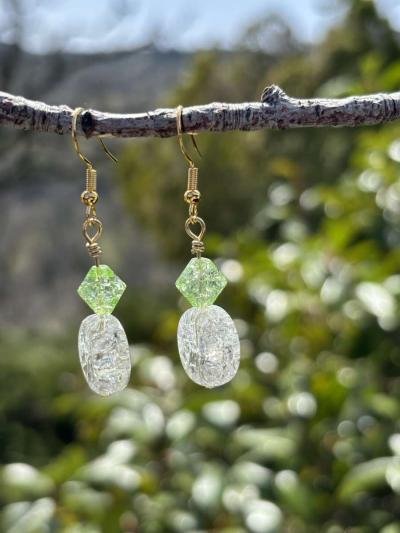 handmade glass beaded earrings - Thumbnail 2