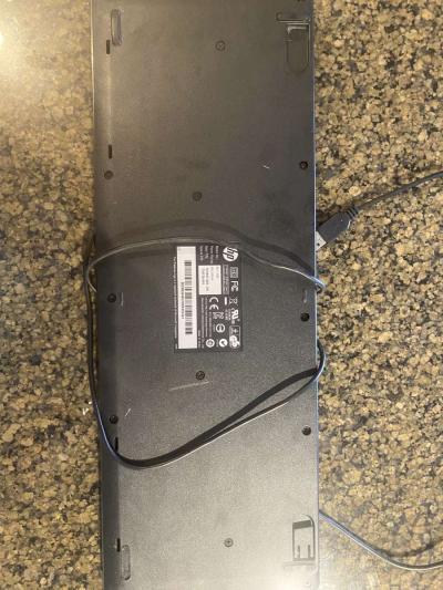 HP Desktop 320K Slim Wired Keyboard  Black 5V - Thumbnail 2