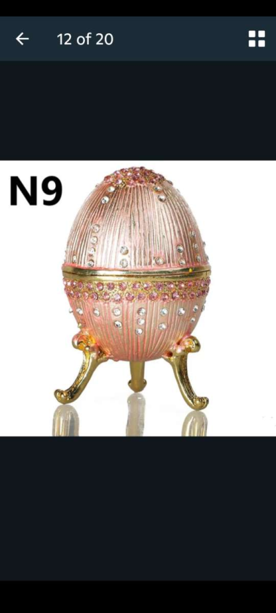 Decorative Egg Shaped Jewerly Boxes - Thumbnail 3