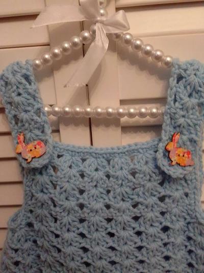 Crocheted baby Easter Dress - Thumbnail 2