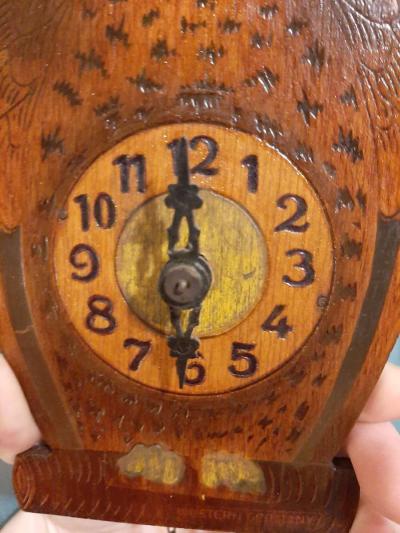 Vintage Black Forest Owl Clock - Thumbnail 3