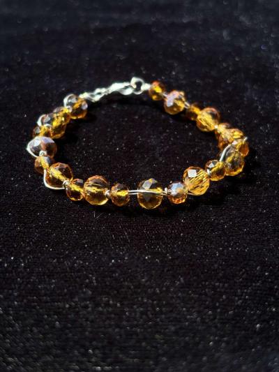 Handamde wire wrapped beaded bracelet - Thumbnail 2