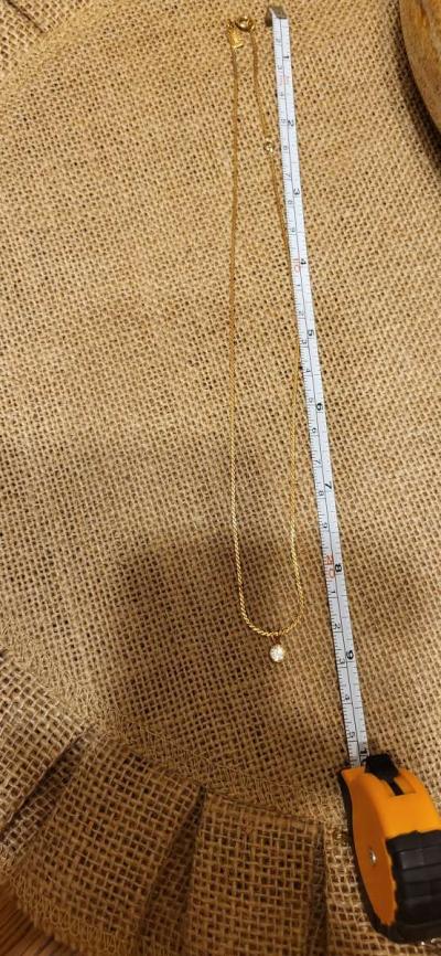 gold necklace and anklet