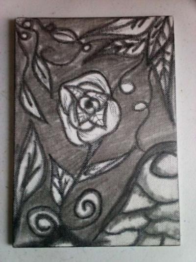 charcoal canvas drawing - Thumbnail 3