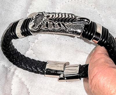 Scorpion PU Braided Leather Bracelet - Thumbnail 5