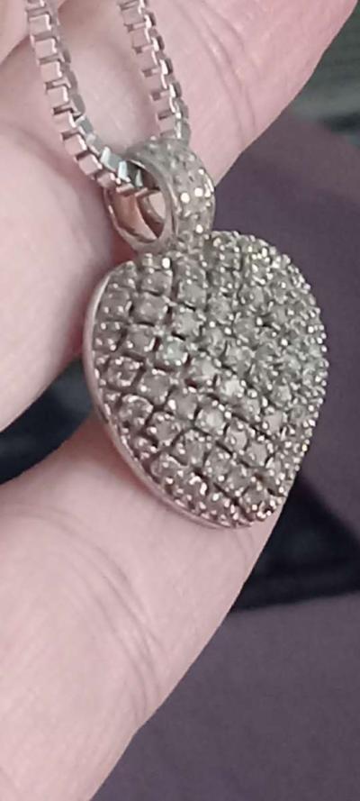 925 sterling silver heart pendant - Thumbnail 3