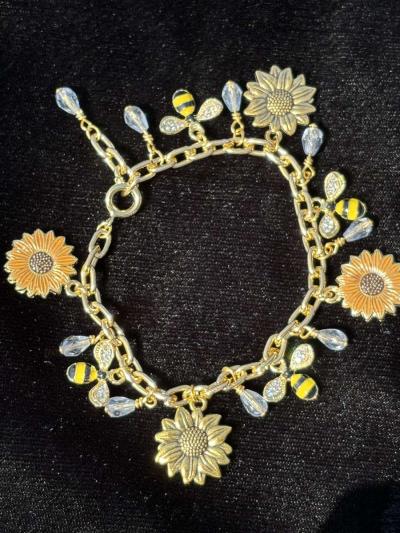 Summer time blues handmade charm bracelet - Thumbnail 3