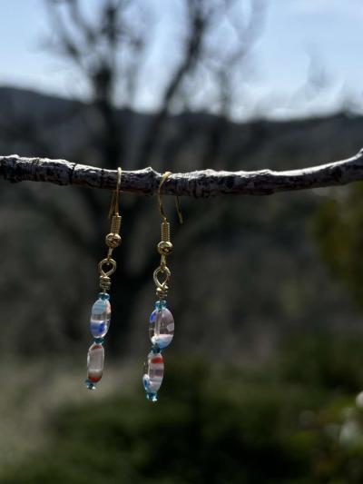 handmade glass bead earrings - Thumbnail 2