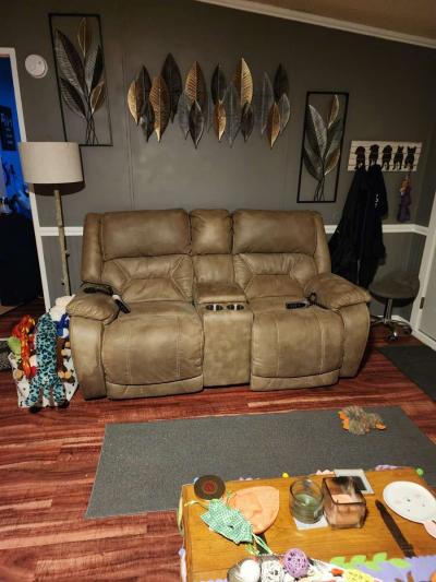 living room suite electric recline couch and lovesaet
