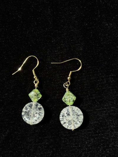 handmade glass beaded earrings - Thumbnail 1