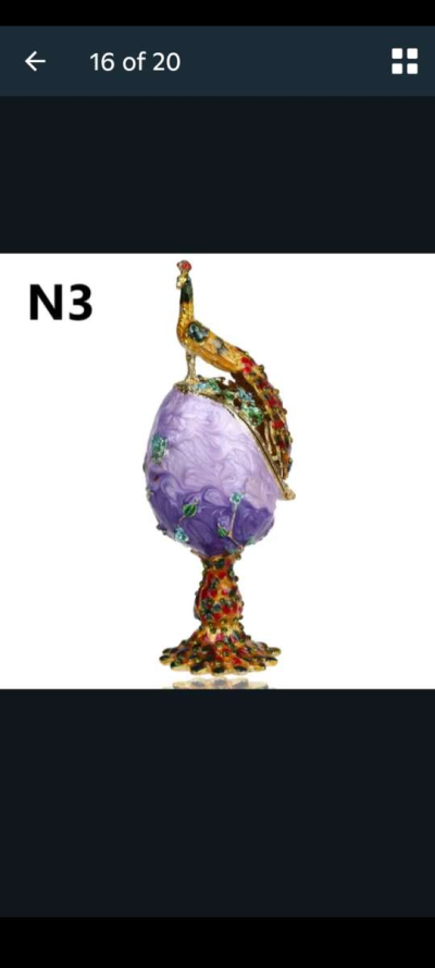Decorative Egg Shaped Jewerly Boxes - Thumbnail 5
