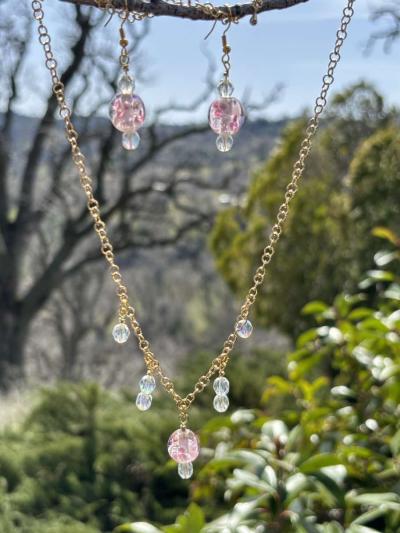 handmade necklace and earring set - Thumbnail 3