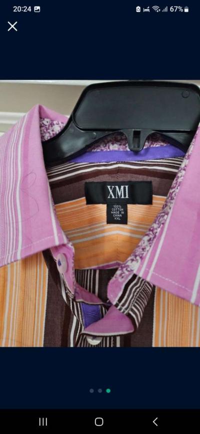 2 Mens Dress Shirts 2XL - Thumbnail 2