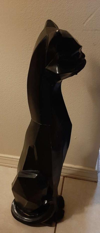 vintage Black Cat Statue - Thumbnail 3