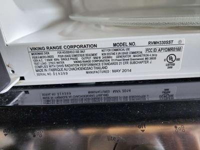 VIKING OVER THE RANGE MICROWAVE - Thumbnail 4