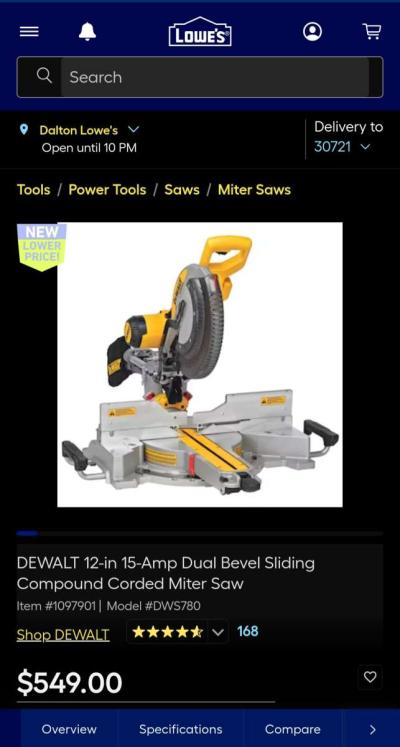 dewalt Double Bevel sliding compound miter saw - Thumbnail 5