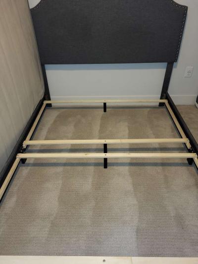 I am selling a Gray Queen Headboard and footboard bedframe - Thumbnail 6