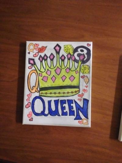 king  queen hand painted pictures - Thumbnail 2