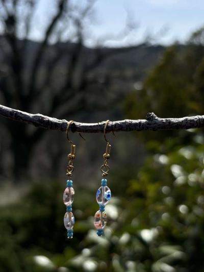handmade glass bead earrings - Thumbnail 3
