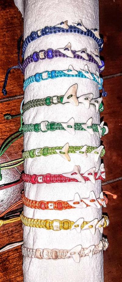 Woven Friendship Bracelets with Sharks Teeth - Thumbnail 2