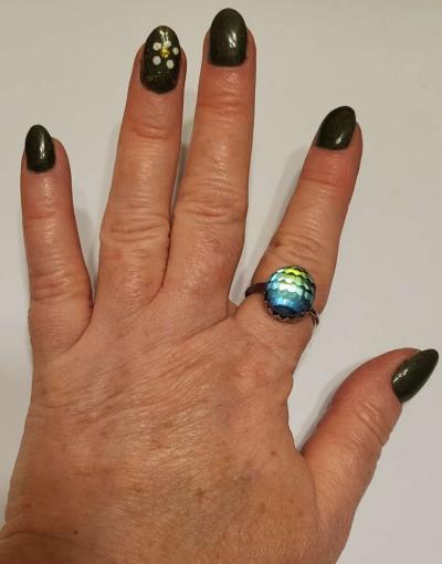 iridescent dome ring - Thumbnail 2