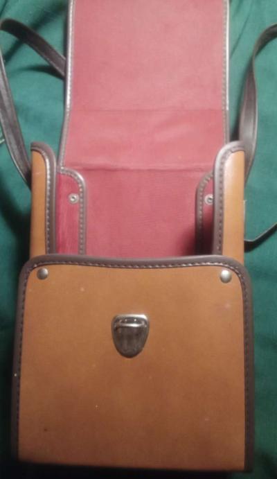 Vintage Old Charter Binocular Bottle w Leather Case - Thumbnail 5