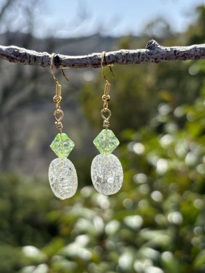 handmade glass beaded earrings - Thumbnail 4