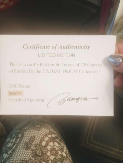 Sherry a Cathay Collection Porcelain Victorian Doll - Thumbnail 3