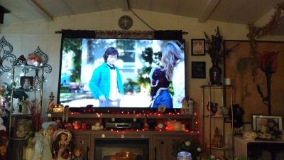75 inch Philips 4 K smart TV and 80 inch fireplace - Thumbnail 3