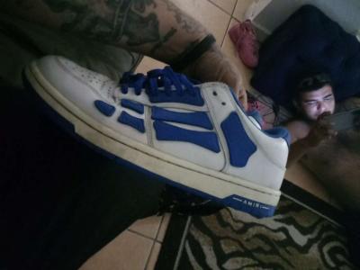 AMIRI SKEL TOP SIZE 10 BLUE AND WHITE SNEAKERS - Thumbnail 5