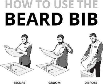 BEARD KING Beard Bib Apron  Shaving Set for Dad  As Seen on - Thumbnail 2