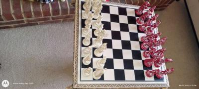 Marble Top Board Chess Set - Thumbnail 3