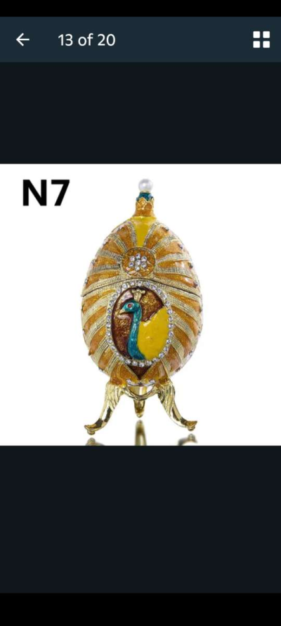 Decorative Egg Shaped Jewerly Boxes - Thumbnail 4