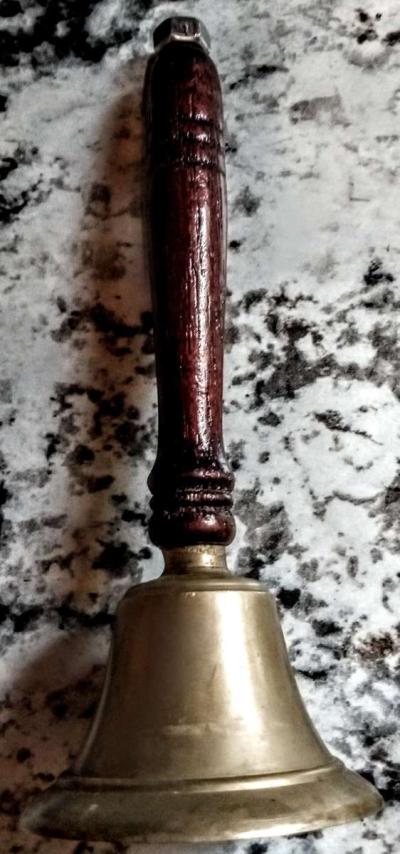 Brass Bell with Wooden Handle - Thumbnail 4