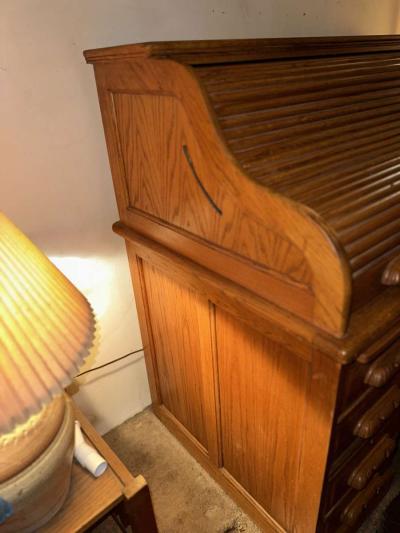 Vintage RollTop Desk with Chair - Thumbnail 6