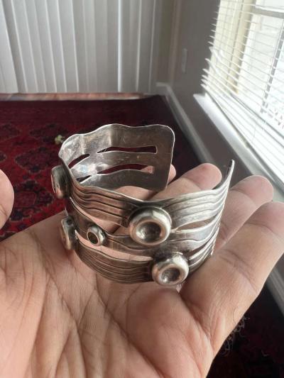 old Vintage Solid Sliver Bangle for hand - Thumbnail 3