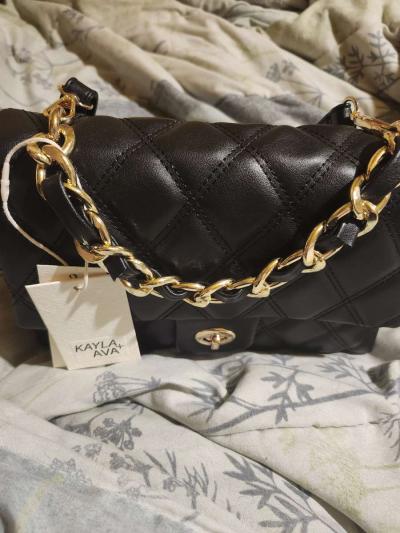 Black quilted design crossbody - Thumbnail 2