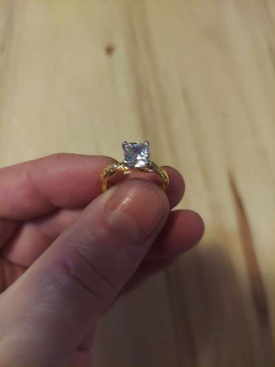 This is 14 Kgold over Sterling silver Its OK Size six - Thumbnail 3