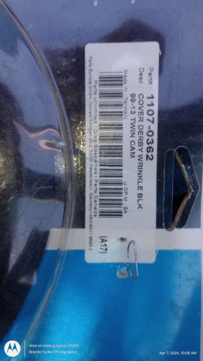 Drag Specialties Derby Cover Wrinkle Black - Thumbnail 2